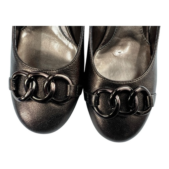 Sofft Women's Size 9.5 Copper Brown Metallic Leather  2”Heels Preowned - Picture 3 of 8